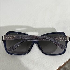 Jimmy Choo Navy and Gray Sunglasses